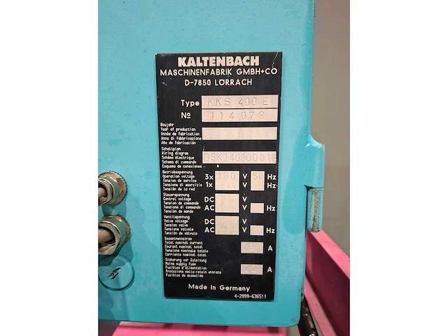 Kaltenbach - kks400e - kaltenbach cirkelzaagmachine metaal - afbeelding 2 van  10