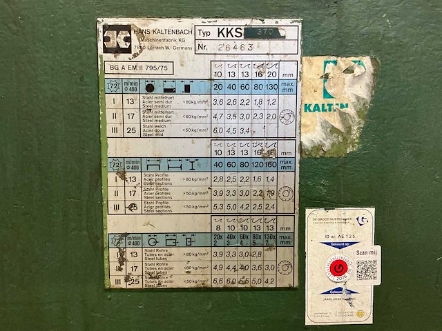 Kaltenbach kks 370 afkortcirkelzaagmachine - afbeelding 4 van  10