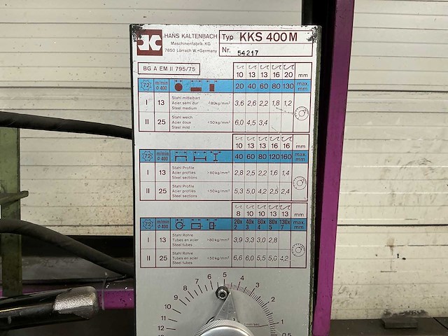 Kaltenbach kks 400 m afkortcirkelzaagmachine - afbeelding 7 van  10
