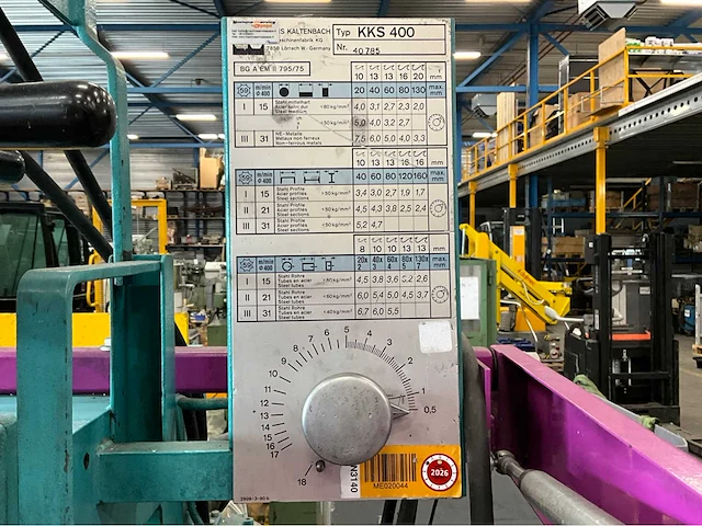 Kaltenbach kks 400 onderlopende afkortcirkelzaagmachine - afbeelding 8 van  19