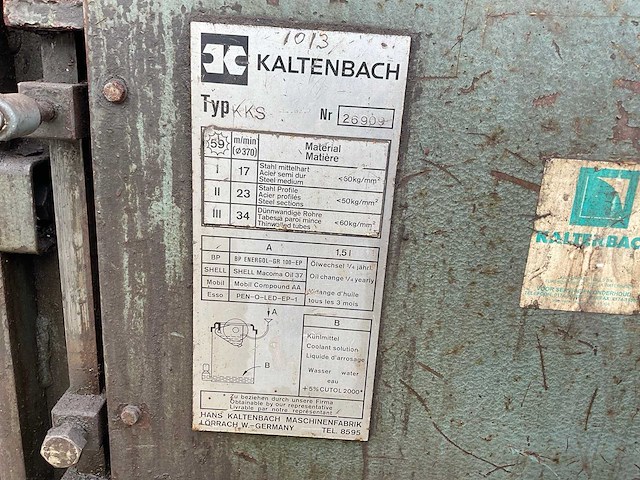 Kaltenbach kks onderloop cirkelzaagmachine - afbeelding 6 van  6