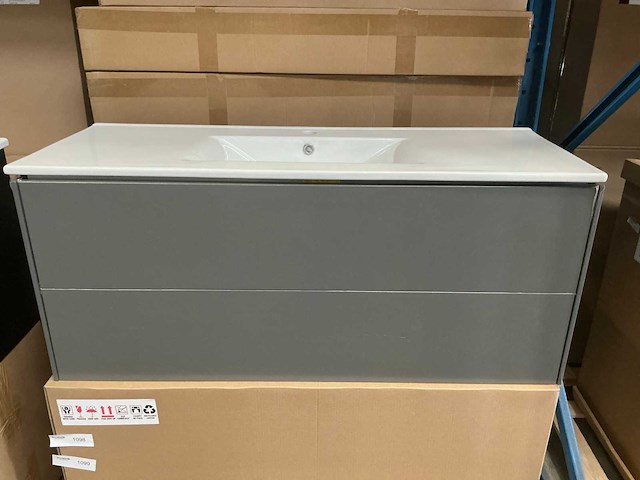 Kame badmeubel 120cm d-line matt grey - afbeelding 2 van  7