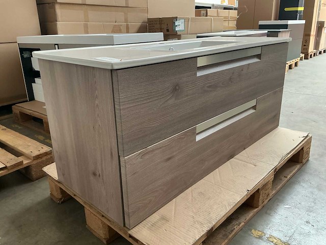 Kame badmeubel 120cm grey oak - afbeelding 1 van  6