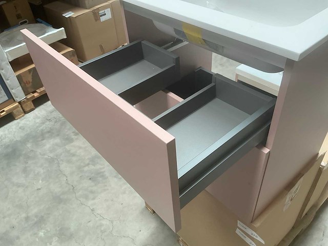 Kame basin unit pink badmeubel 60cm - afbeelding 4 van  7