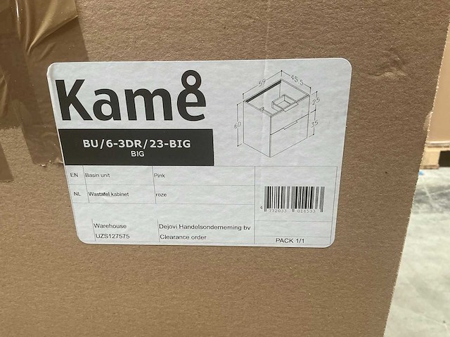 Kame basin unit pink badmeubel 60cm - afbeelding 7 van  7