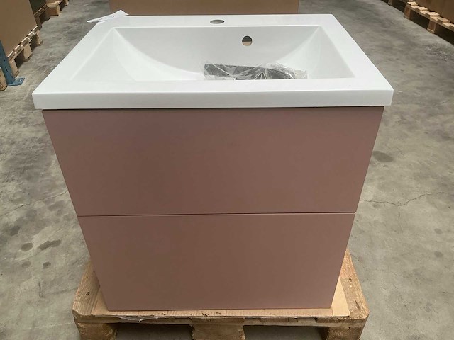 Kame basin unit pink badmeubel 60cm - afbeelding 1 van  8