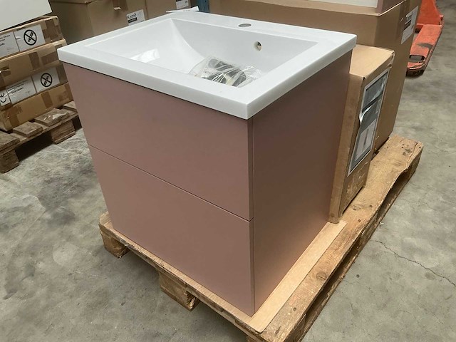 Kame basin unit pink badmeubel 60cm - afbeelding 2 van  8