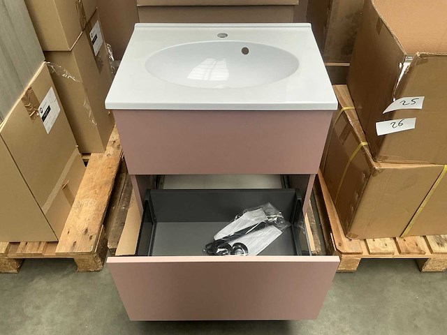 Kame big pink badmeubel 60cm - afbeelding 6 van  8