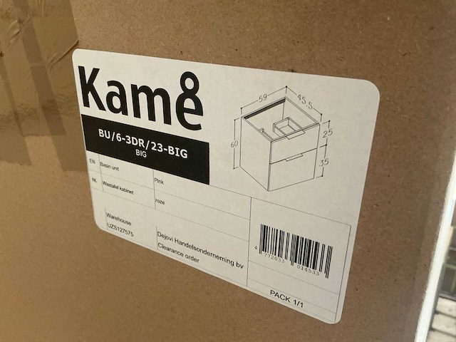 Kame big pink badmeubel 60cm - afbeelding 7 van  8