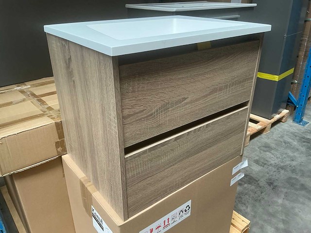 Kame city badmeubel 60cm grey oak - afbeelding 3 van  7