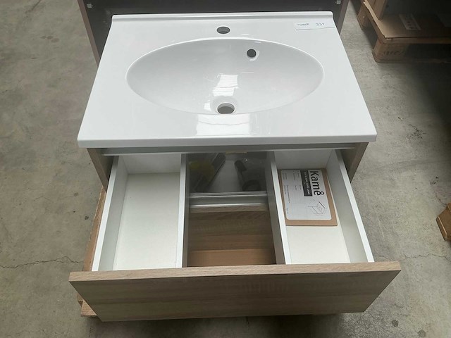 Kame city badmeubel grey oak 60cm - afbeelding 3 van  5