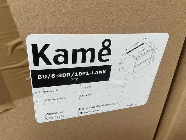 Kame city badmeubel grey oak 60cm - afbeelding 6 van  7