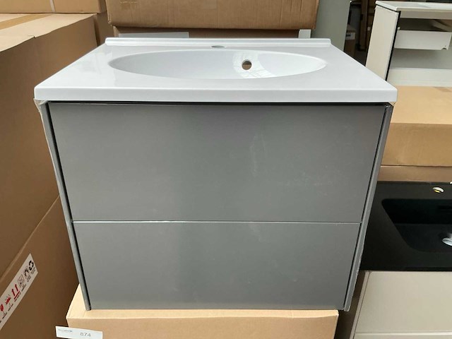 Kame d-line badmeubel matt white 60cm - afbeelding 1 van  8
