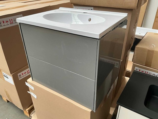 Kame d-line badmeubel matt white 60cm - afbeelding 3 van  8