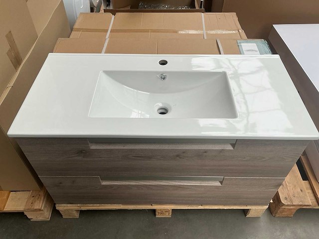 Kame evoke badmeubel nelson oak 100cm - afbeelding 3 van  8