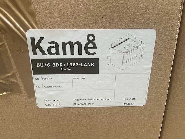 Kame evoke badmeubel nelson oak 60cm - afbeelding 7 van  8