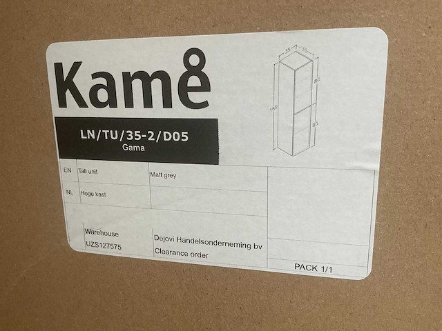 Kame gama badkamerkast 160cm matt grey - afbeelding 5 van  5