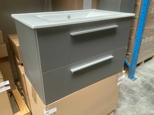 Kame gama badmeubel 80cm matt grey - afbeelding 4 van  9
