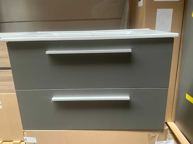 Kame gama badmeubel 80cm matt grey - afbeelding 2 van  9