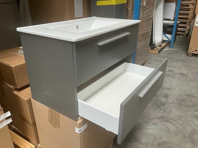 Kame gama badmeubel 80cm matt grey - afbeelding 6 van  9