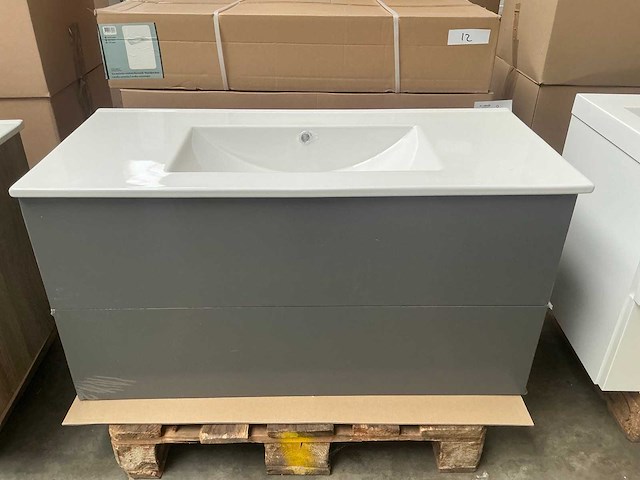 Kame gama badmeubel matt grey 100cm - afbeelding 1 van  6