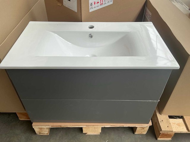 Kame gama badmeubel matt grey 80cm - afbeelding 1 van  4