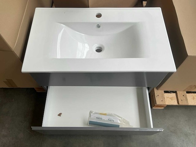 Kame gama badmeubel matt grey 80cm - afbeelding 3 van  4