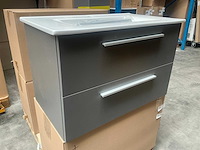 Kame gama matt grey badmeubel 80cm - afbeelding 2 van  6