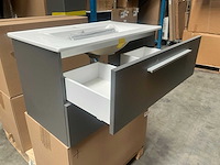 Kame gama matt grey badmeubel 80cm - afbeelding 3 van  6
