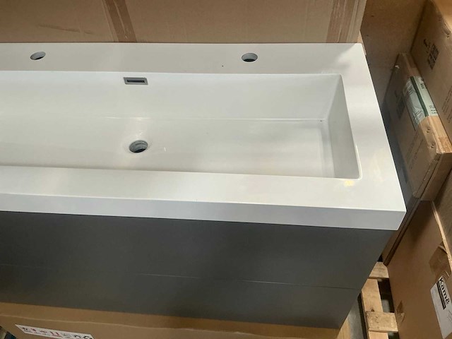 Kame game matt grey badmeubel 100cm - afbeelding 3 van  4