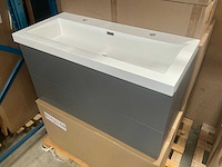 Kame game matt grey badmeubel 100cm - afbeelding 3 van  6