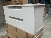 Kame matt white badmeubel 100cm - afbeelding 1 van  8