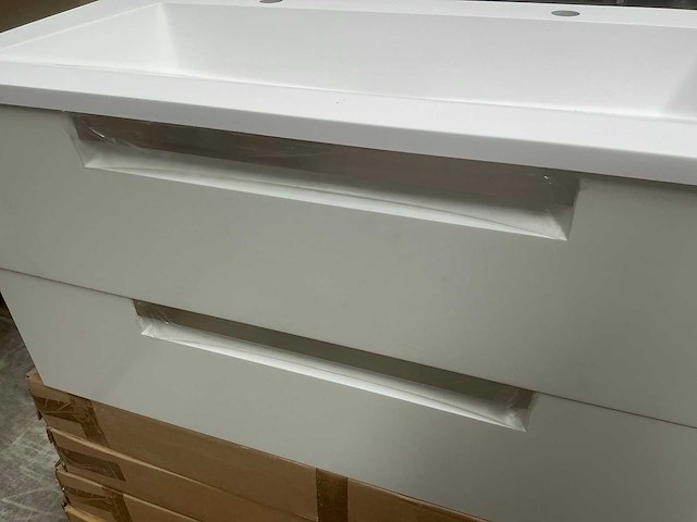 Kame matt white badmeubel 100cm - afbeelding 6 van  8