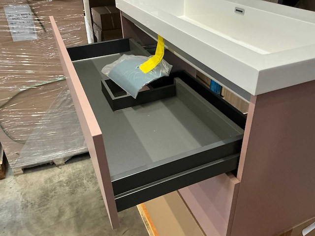 Kame pink badmeubel 100cm - afbeelding 3 van  4