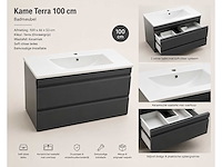 Kame terra badmeubel 100cm - afbeelding 1 van  6