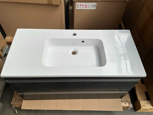Kame terra badmeubel black 100cm - afbeelding 3 van  6