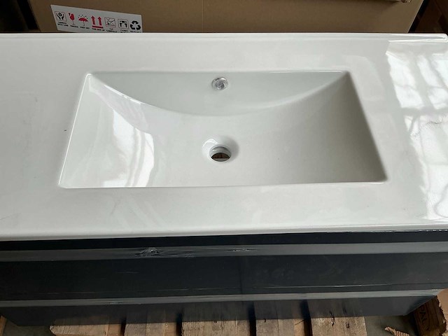 Kame terra badmeubel deep blue 100cm - afbeelding 3 van  5