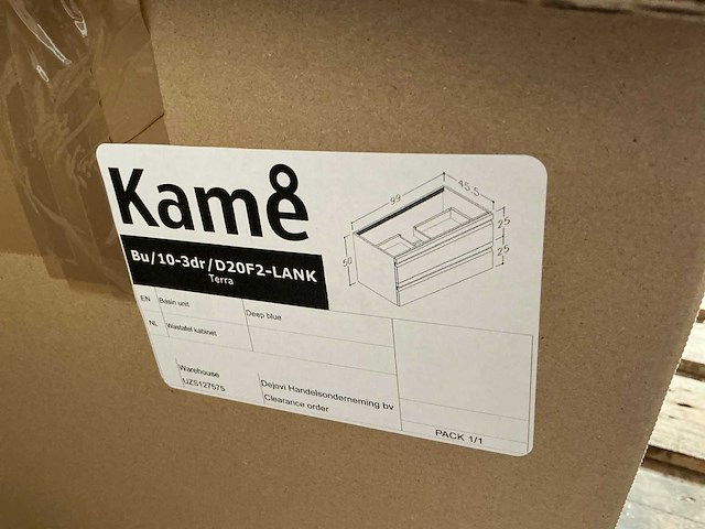 Kame terra badmeubel deep blue 100cm - afbeelding 5 van  5
