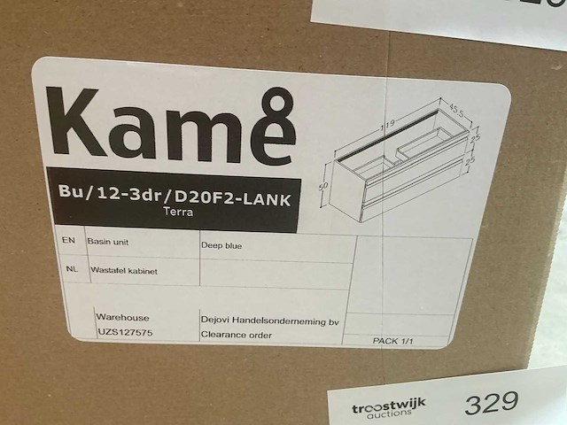 Kame terra badmeubelset 120cm deep blue - afbeelding 7 van  9