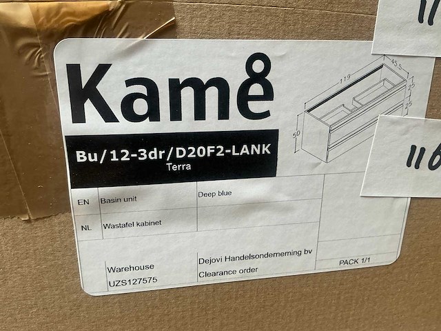 Kame terra deep blue badmeubel 120cm - afbeelding 7 van  7