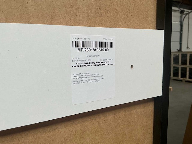 Kame zwart badkamerkast hoog 160cm - afbeelding 4 van  5