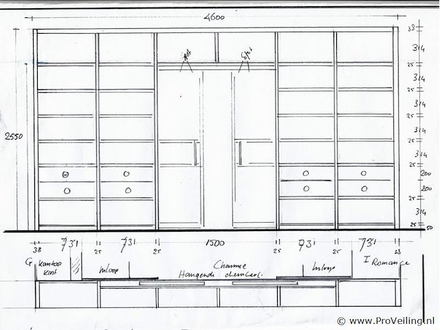 Kamer-en-suite wand met schuifdeuren - afbeelding 6 van  14