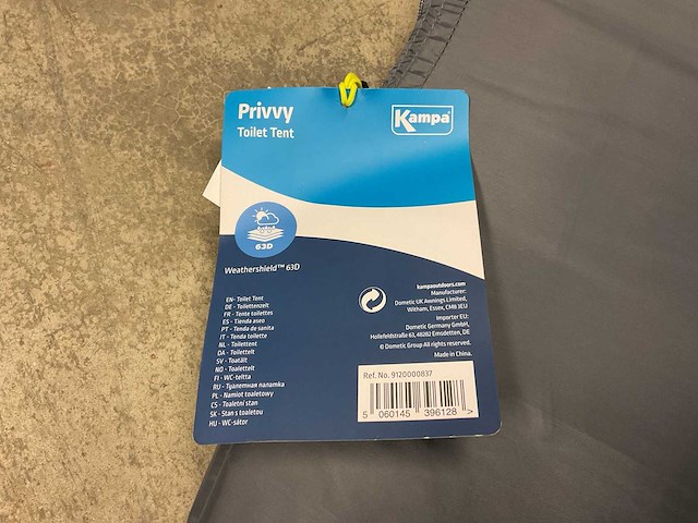 Kampa privvy toilet tent - afbeelding 5 van  5