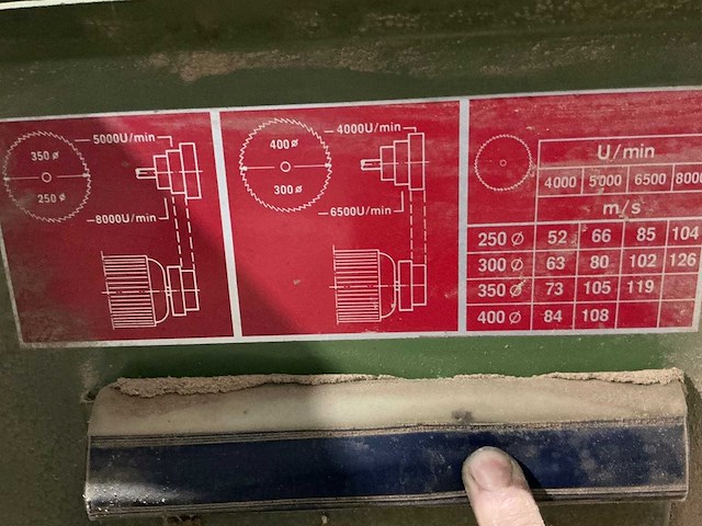 Kamro - 1977 - formaatcirkelzaagmachine - afbeelding 7 van  15