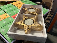 Kandelaar / kaarshouder set van 2 (kerst) (24x) - afbeelding 2 van  2