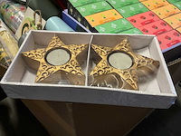 Kandelaar / kaarshouder set van 2 (kerst) (24x) - afbeelding 1 van  2