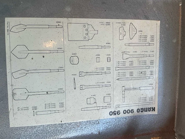 Kango type 900 elektrische breekhamer / sloophamer, 900 w, incl. beitels en metalen koffers 2x - afbeelding 19 van  21