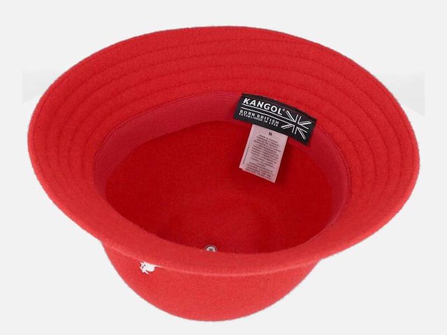 Kangol hoed - wool casual red bucket hat - afbeelding 4 van  4