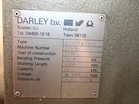 Kantbank darley ap150x 3100. bouwjaar 1978. capaciteit 150 ton. werklengte 310 cm. - afbeelding 5 van  7