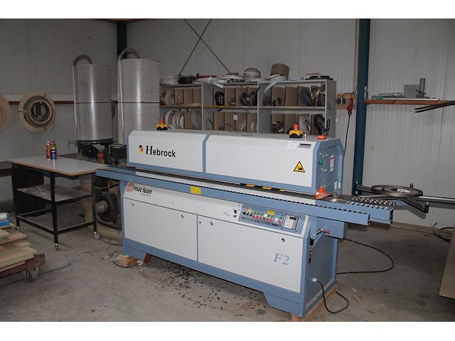 Kantenaanlijmmachine hebrock f2 met dubbele afzuiging spero 3pk. bouwjaar 2015. - afbeelding 1 van  6